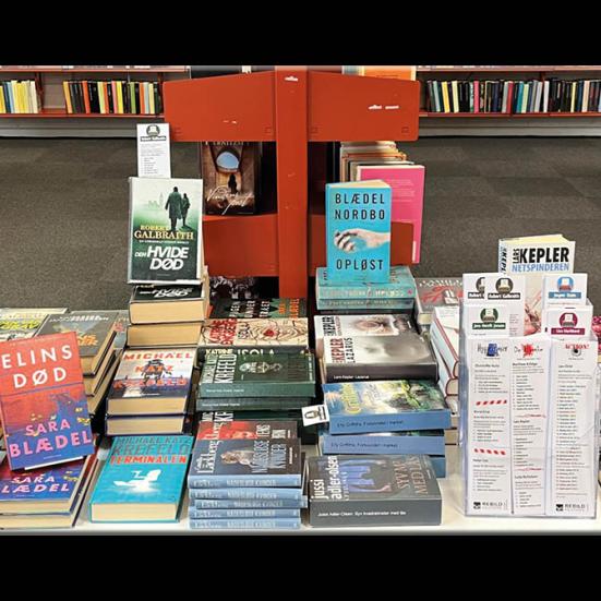 Krimier i stakkevis på Terndrup Bibliotek
