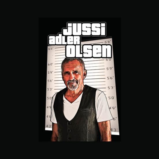 Cartoon-manipuleret foto af Jussi Adler-Olsen. Pressefoto: Tine Harden