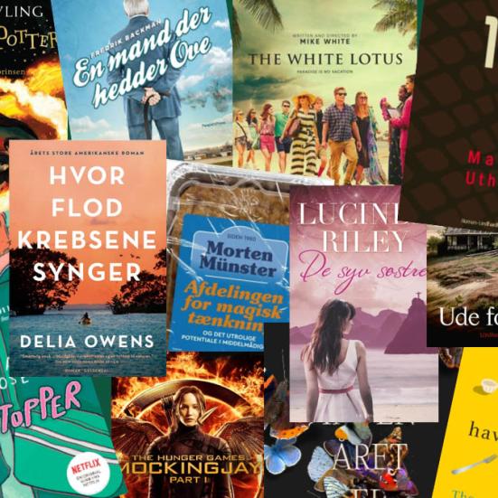 Collage af bøger fra artiklen