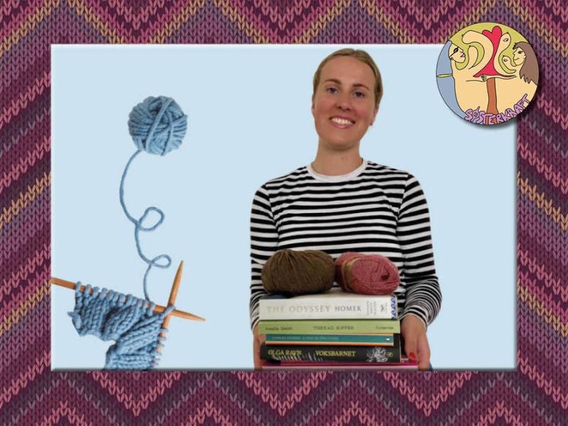 Portræt af Johanne Bisgaard, med logo fra Søsterkraft