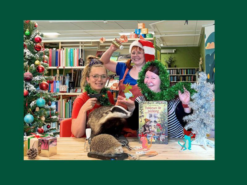 June, Thit og Signe i kreativ julestemning