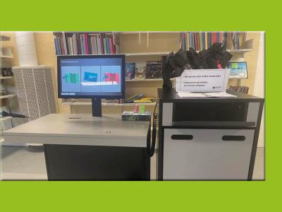 Selvbetjeningsautomaten på Skørping Bibliotek
