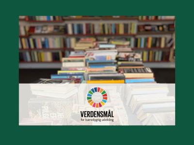 Bogsalg med verdensmål-logo