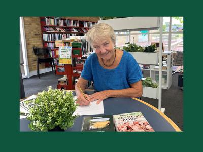 Portræt af Inge-Lise Bjørnvig på Terndrup Bibliotek