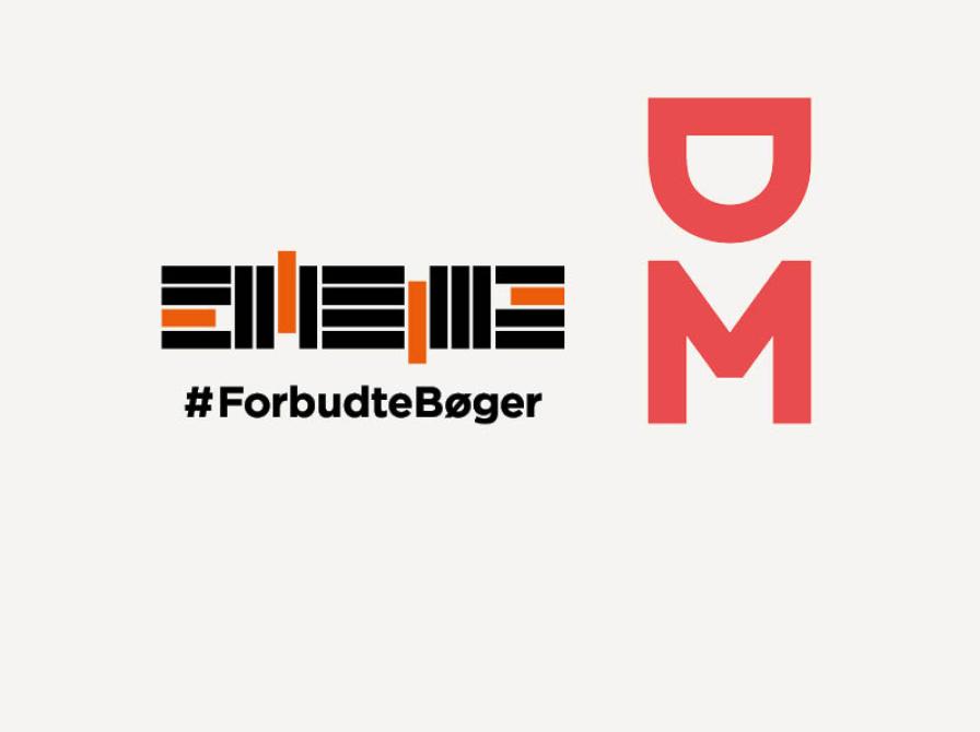Logoer #ForbudteBøger og DM
